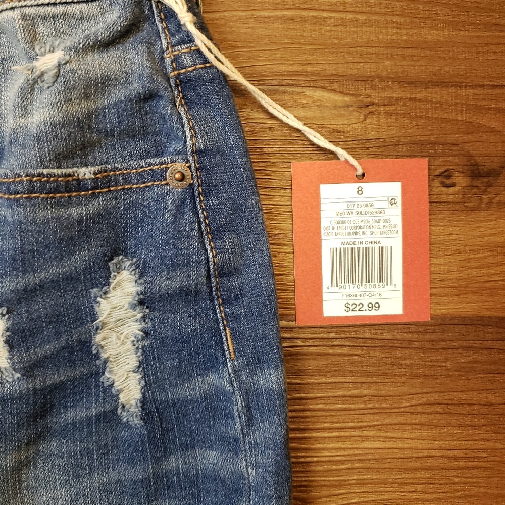 Distressed denim skirt jean skirt grunge - Picture 2 of 6